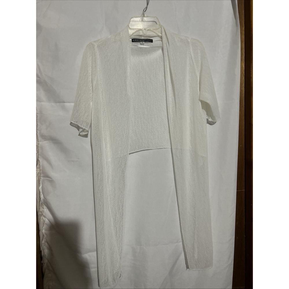 Clotheshead Women's Sheer Lace Tie Front Shrug/cardigan Sz S